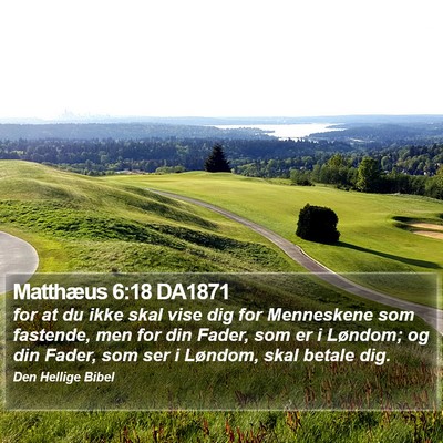 Matthæus 6:18 DA1871 Bible Verse Image