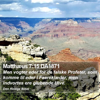 Matthæus 7:15 DA1871 Bible Verse Image