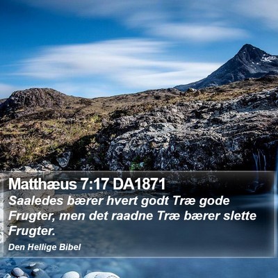 Matthæus 7:17 DA1871 Bible Verse Image