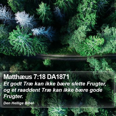 Matthæus 7:18 DA1871 Bible Verse Image