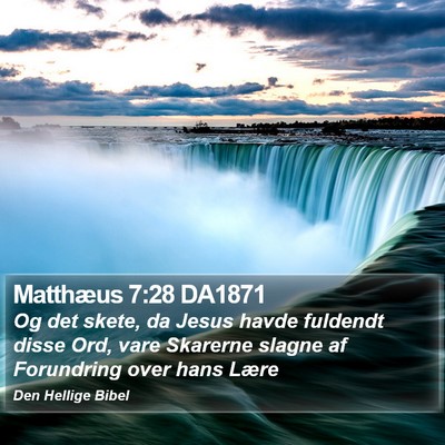 Matthæus 7:28 DA1871 Bible Verse Image