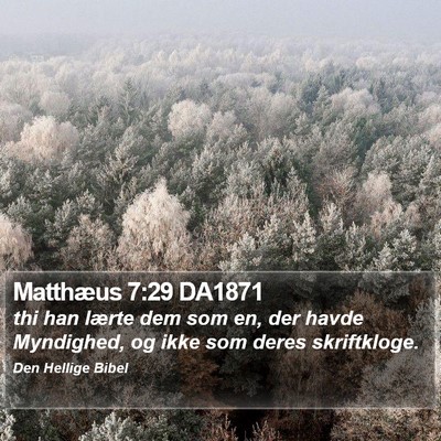 Matthæus 7:29 DA1871 Bible Verse Image