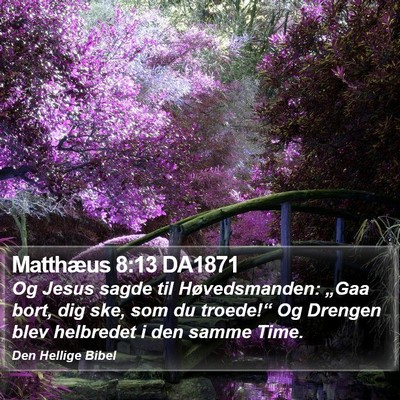 Matthæus 8:13 DA1871 Bible Verse Image