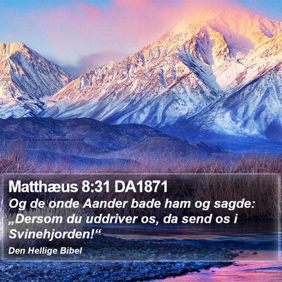 Matthæus 8:31 DA1871 Bible Verse Image