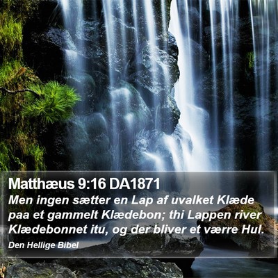 Matthæus 9:16 DA1871 Bible Verse Image