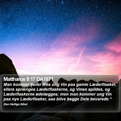 Matthæus 9:17 DA1871 Bible Verse Image