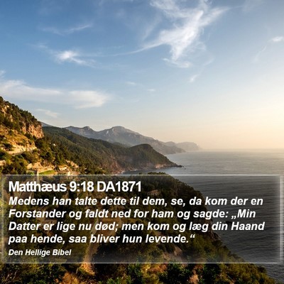 Matthæus 9:18 DA1871 Bible Verse Image