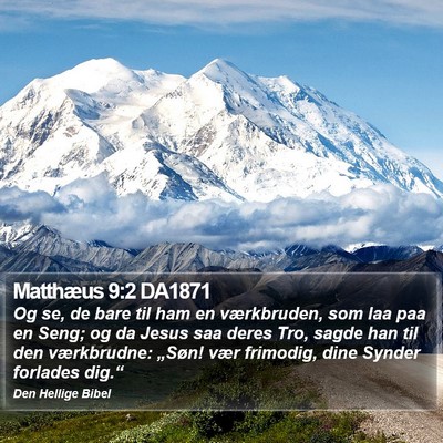 Matthæus 9:2 DA1871 Bible Verse Image