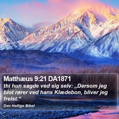 Matthæus 9:21 DA1871 Bible Verse Image