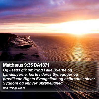Matthæus 9:35 DA1871 Bible Verse Image