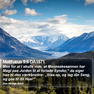 Matthæus 9:6 DA1871 Bible Verse Image