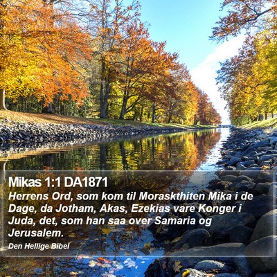 Mikas 1:1 DA1871 Bible Verse Image