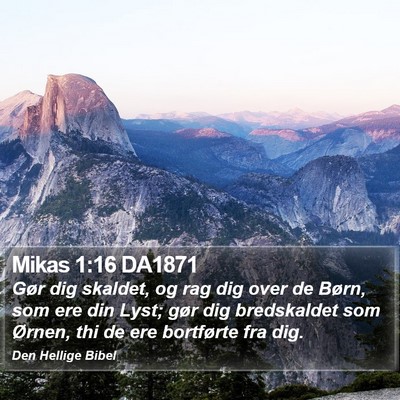Mikas 1:16 DA1871 Bible Verse Image