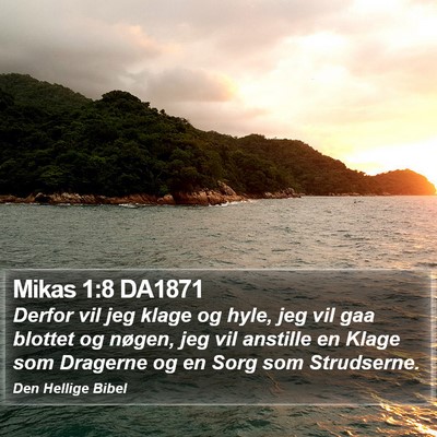 Mikas 1:8 DA1871 Bible Verse Image