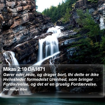 Mikas 2:10 DA1871 Bible Verse Image