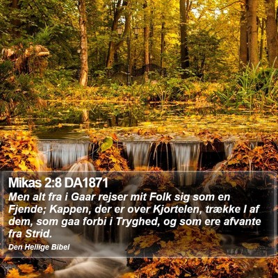 Mikas 2:8 DA1871 Bible Verse Image