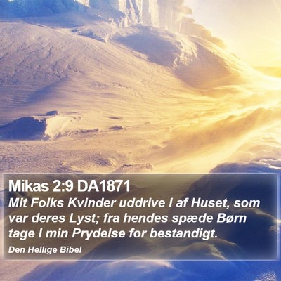 Mikas 2:9 DA1871 Bible Verse Image