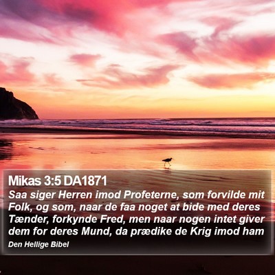 Mikas 3:5 DA1871 Bible Verse Image
