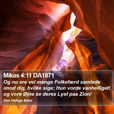 Mikas 4:11 DA1871 Bible Verse Image