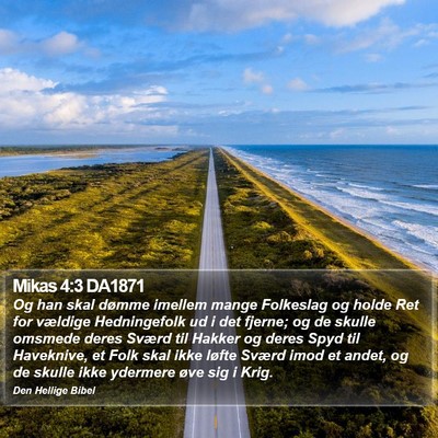 Mikas 4:3 DA1871 Bible Verse Image