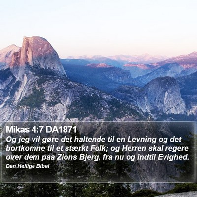 Mikas 4:7 DA1871 Bible Verse Image
