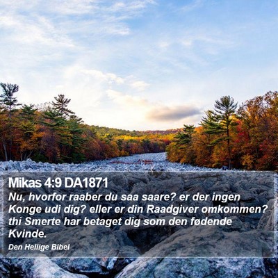 Mikas 4:9 DA1871 Bible Verse Image