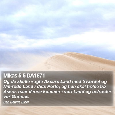 Mikas 5:5 DA1871 Bible Verse Image