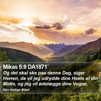 Mikas 5:9 DA1871 Bible Verse Image