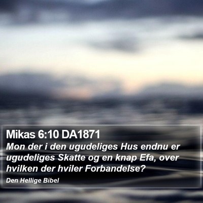 Mikas 6:10 DA1871 Bible Verse Image