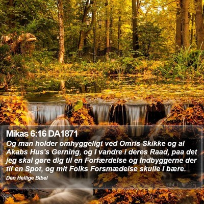 Mikas 6:16 DA1871 Bible Verse Image