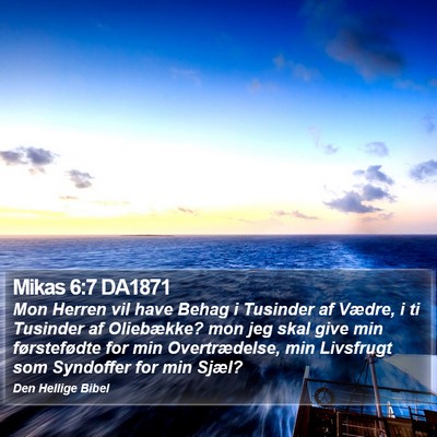 Mikas 6:7 DA1871 Bible Verse Image