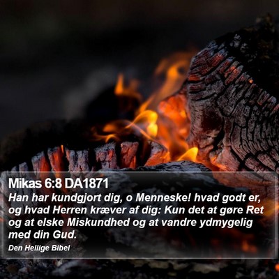 Mikas 6:8 DA1871 Bible Verse Image