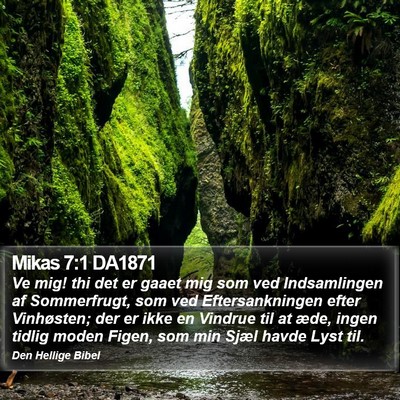 Mikas 7:1 DA1871 Bible Verse Image