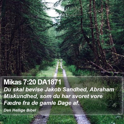 Mikas 7:20 DA1871 Bible Verse Image