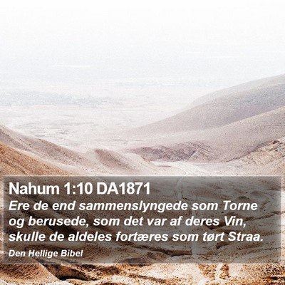 Nahum 1:10 DA1871 Bible Verse Image