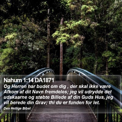 Nahum 1:14 DA1871 Bible Verse Image