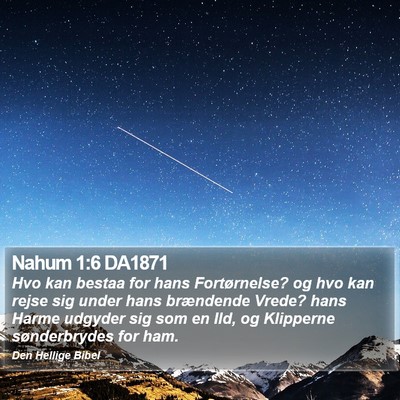 Nahum 1:6 DA1871 Bible Verse Image