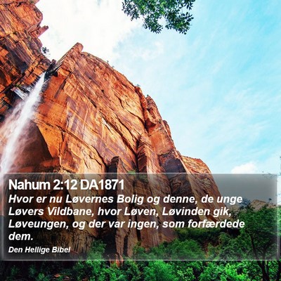 Nahum 2:12 DA1871 Bible Verse Image