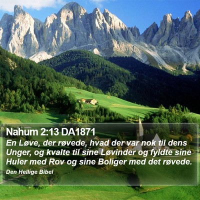 Nahum 2:13 DA1871 Bible Verse Image