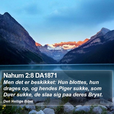 Nahum 2:8 DA1871 Bible Verse Image
