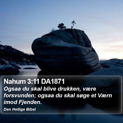 Nahum 3:11 DA1871 Bible Verse Image