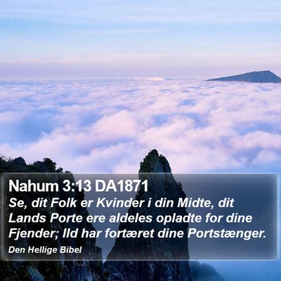 Nahum 3:13 DA1871 Bible Verse Image