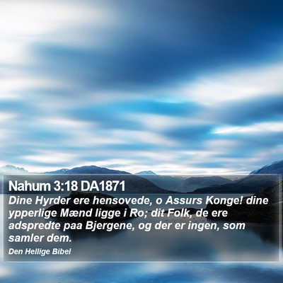 Nahum 3:18 DA1871 Bible Verse Image