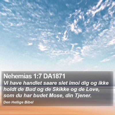 Nehemias 1:7 DA1871 Bible Verse Image