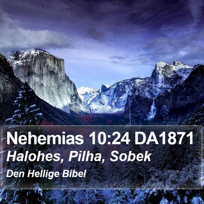 Nehemias 10:24 DA1871 Bible Verse Image