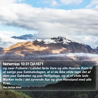 Nehemias 10:31 DA1871 Bible Verse Image