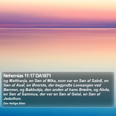 Nehemias 11:17 DA1871 Bible Verse Image