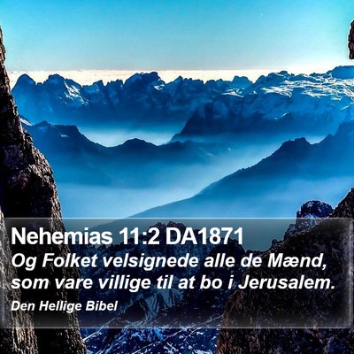 Nehemias 11:2 DA1871 Bible Verse Image