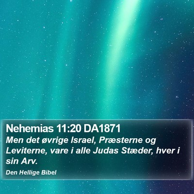 Nehemias 11:20 DA1871 Bible Verse Image