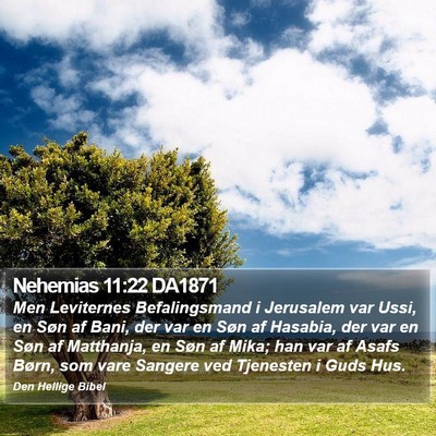 Nehemias 11:22 DA1871 Bible Verse Image
